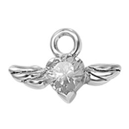 Pendant for helix, intimate and nipple piercing wing heart