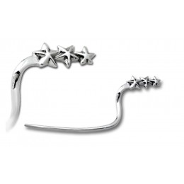 316L surgical steel eyebrow piercing, 3 stars right