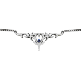 Back belly chain made of 925 sterling silver, elaborate motif