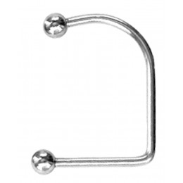 Lip hoop in 1.2mm thickness with two screw-on balls, PFLI-3B