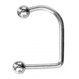 Lip hoop in 1.6mm thickness with two screw-on balls, PFLI-4B