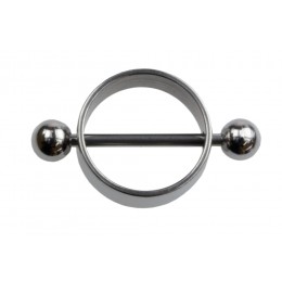 Nipple piercing made of 316L surgical steel in three sizes with balls