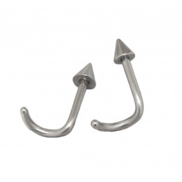 Curved nose stud in 1.0mm gauge with a 3.0mm tip