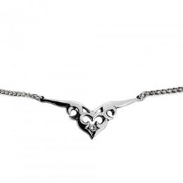 Back Belly Chain made of 925 sterling silver, celtic heart