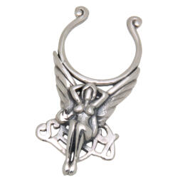 Breast clip made of 925 sterling silver with a sexy angel