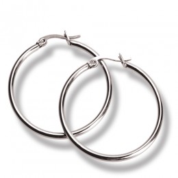 Round stainless steel ear hoops