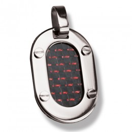 Pendant steel - with carbon fiber in red