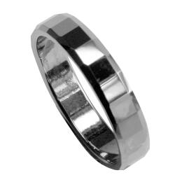 Tungsten ring with flattened edges