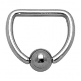 Surgical steel D-ring