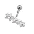 Helix ear piercing 1.2x6mm with star design 925 sterling silver
