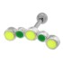 TIP ear piercing with 925 silver UV design and 316L barbell 15UV