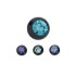 Piercing ball thread 1.2 - 1.6mmBlack with crystal stone