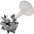 Bioplast labret with Viking club, 1.2x6mm / 1.2x8mm / 1.2x10mm