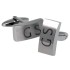 Cufflinks made of stainless steel rectangular with your desired engraving