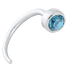 Ear stretcher claw 2 to 6 mm with Swarovski stone
