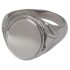 Signet ring made of stainless steel in several sizes, oval with decorations on the sides
