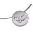Round stainless steel pendant with engraving of your choice, diameter 25mm