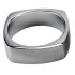 Stainless steel ring 7mm square matt in several sizes
