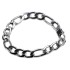 Heavy stainless steel Figaro bracelet in three lengths
