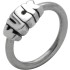 Front closure ring with 925 sterling silver clasp and FUCK lettering