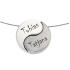Two-part pendant Yin Yang stainless steel including engraving