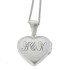 Heart-shaped medallion pendant made of 925 silver that can be opened with an individual engraving