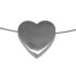 Heart shaped pendant in stainless steel, 22x22mm