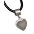 Heart shaped pendant in stainless steel, 12x10x4mm