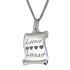 Necklace pendant scroll made of 925 sterling silver with individual engraving