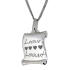 Necklace pendant scroll made of 925 sterling silver with individual engraving