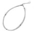 Necklace made of knotted stainless steel with embedded crystals