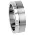 Titanium ring with diamond 1 side recess matt and polished