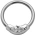 Ball clamp ring BCR, with Swarovski crystal