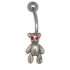 Belly Button Piercing with a Zombie Teddy Design 1.6x10mm