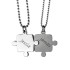 Partner pendant - puzzle - made of stainless steel with individual engraving