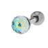 Helix ear piercing 1.2x6mm with 925 sterling silver design and disco stone