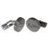 Cufflinks SCHOOL in polished stainless steel with engraving