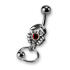 Belly button piercing 1.6x10mm Bcr in Piercing scorpion with crystal and BCR
