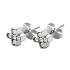 316L stud earrings, crystals in the shape of a cross