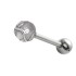 Tongue piercing made of 316L steel 1.6x10mm tendril motif