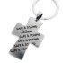 Key ring cross made of stainless steel with your individual engraving