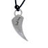 Steel pendant in the shape of a tiger tooth with your individual engraving