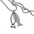 316L steel pendant with fish motif