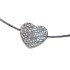 Stainless steel heart pendant, 22x22mm, side drilling