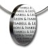 Massive and yet elegant - pendant made of matt stainless steel with individual laser engraving