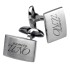 Cufflinks PERFECT made of matted stainless steel with engraving of your choice