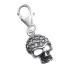 Pendant skull for hanging in a charm bracelet, deadly chic - silver with morbid charm