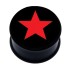 Plastic picture plug, RED STAR motif