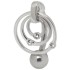 Piercing curved navel with crystal stones in design, 3x round
