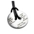 Stainless steel donut pendant with engraving 